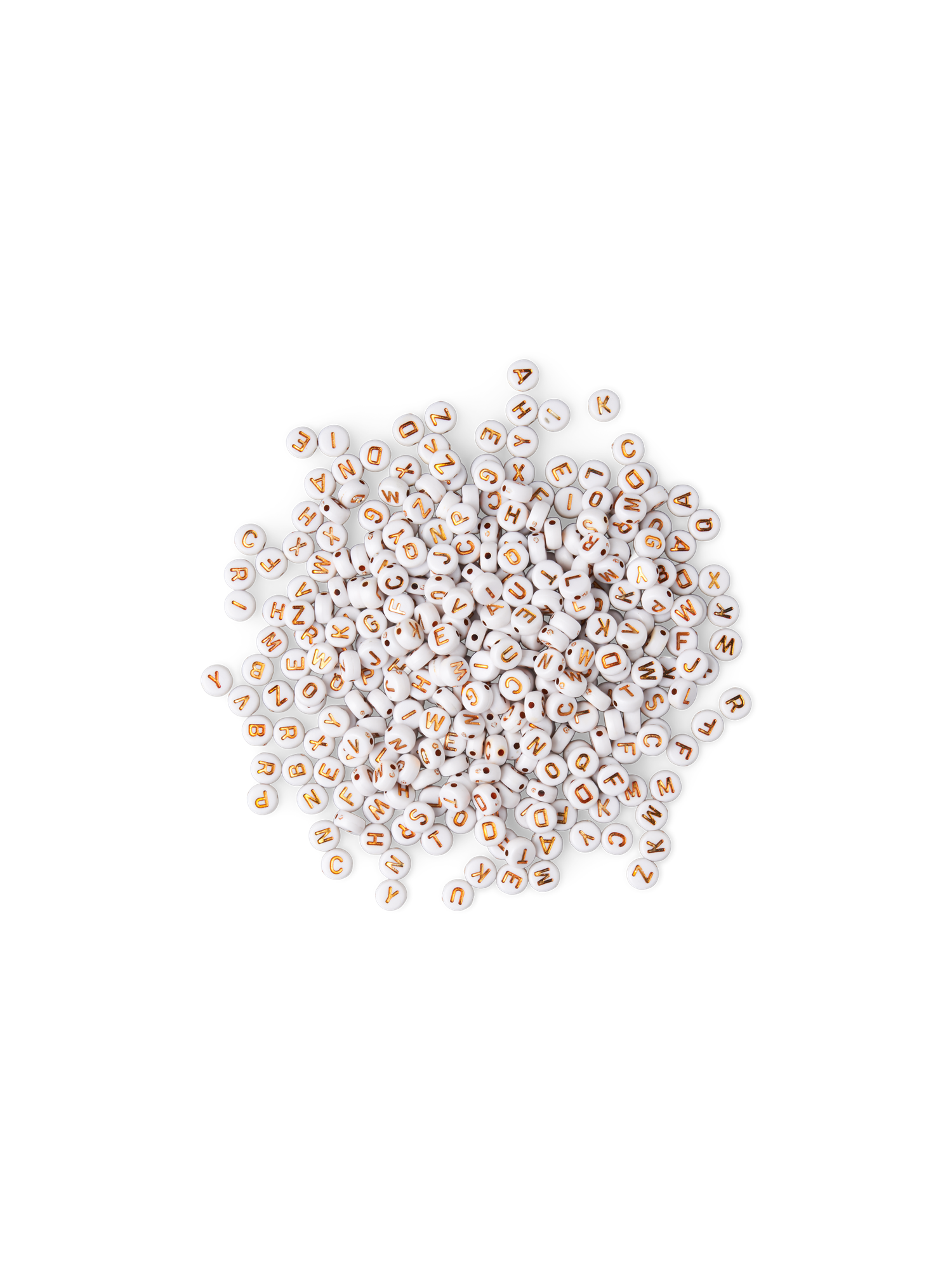 Perler med bogstaver | 50 g. | White