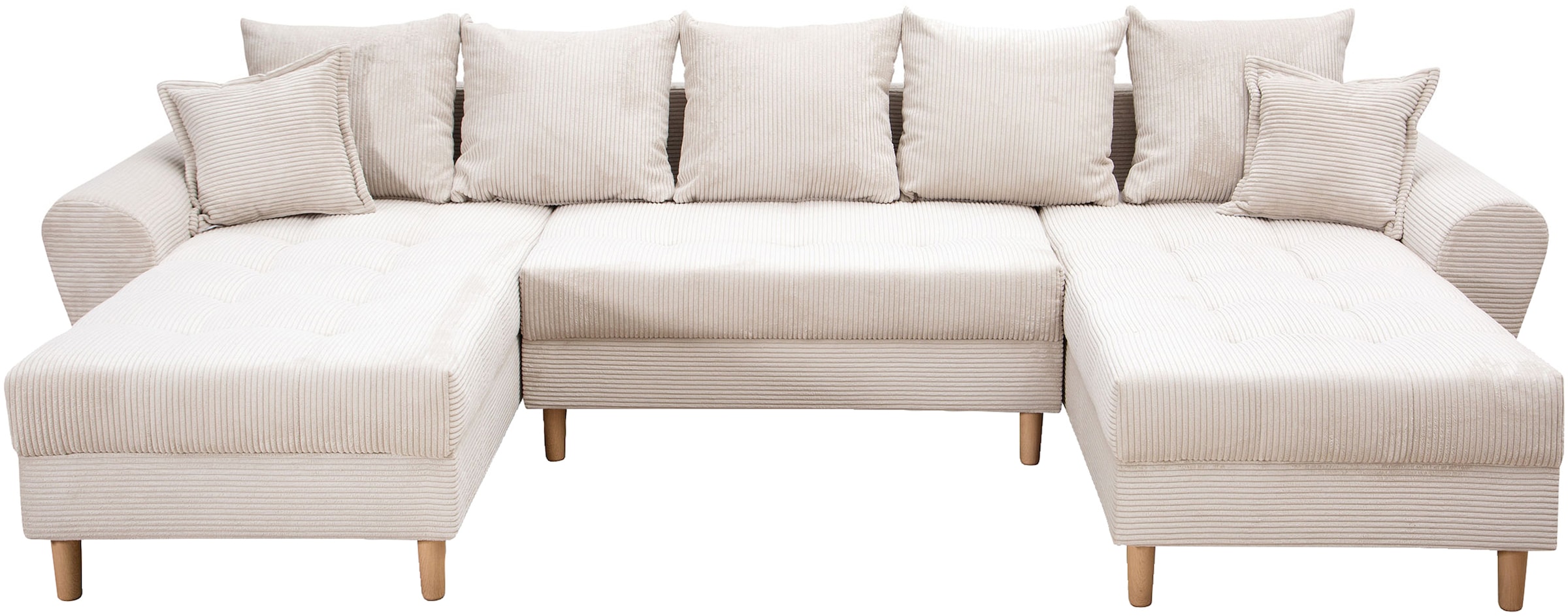 COLLECTION AB Wohnlandschaft »Raisa U-Form« mit Federkern, Kissen und Steppung im Sitzbereich