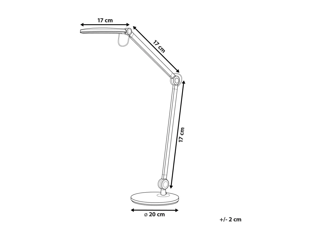 Lampe de bureau LED ERIDANUS Avec variateur Métal Noir