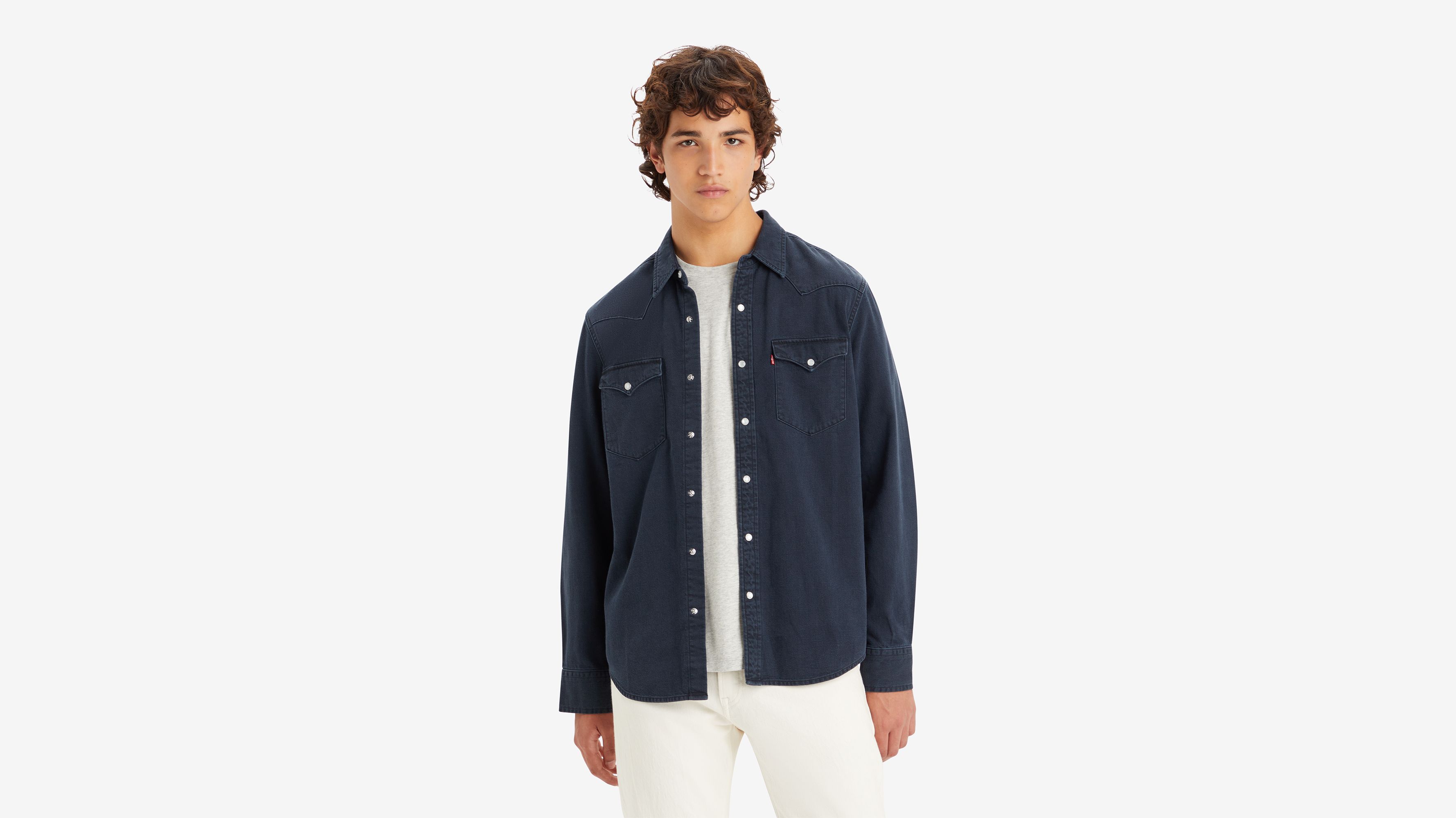 Chemise Western Classic Standard - Webster Blue Blk Overdye - Bleu