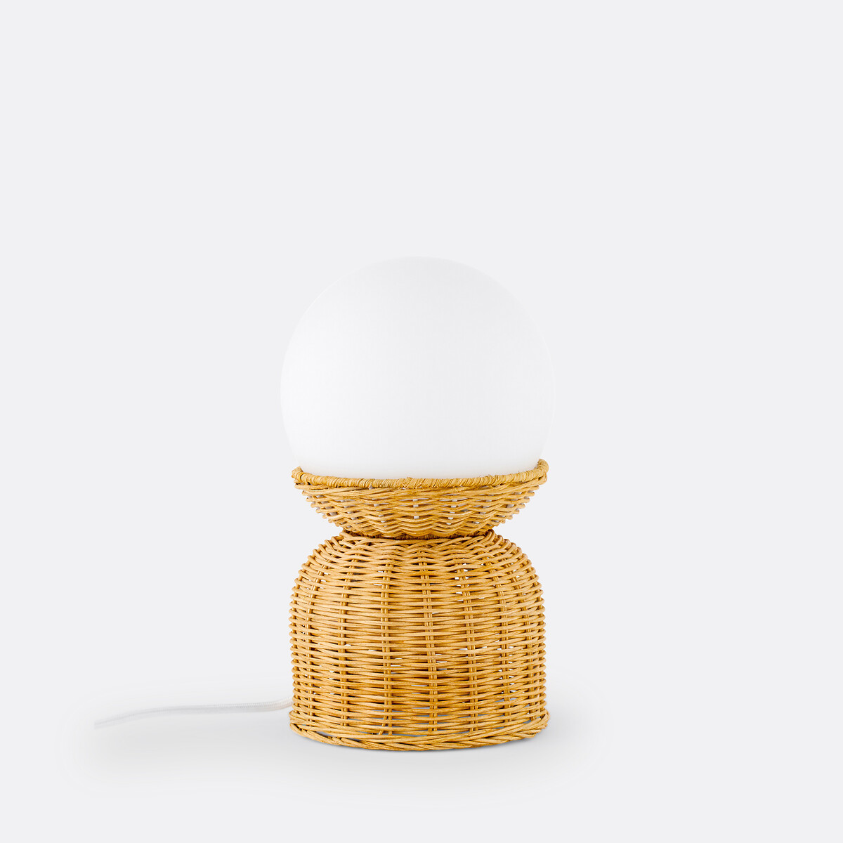LA REDOUTE INTERIEURS<br>Candeeiro em rattan em vidro opalino, Proviny