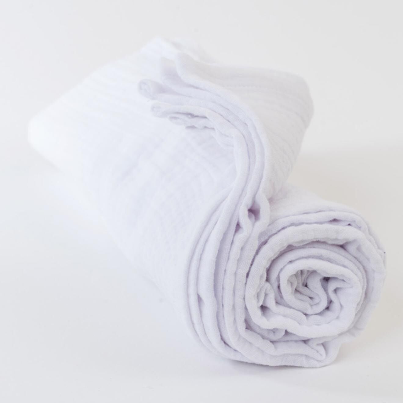 Papate Maxi Lange en Coton Bio blanc - 100x100 cm