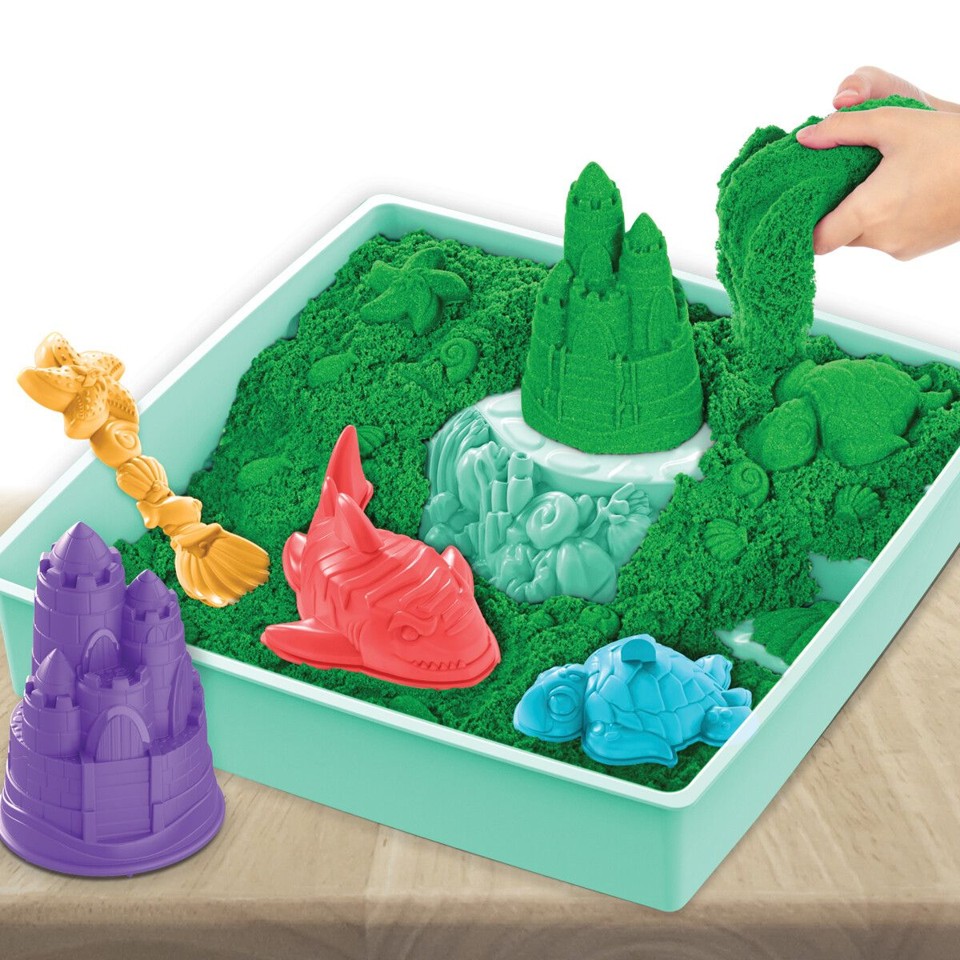 Kinetic Sand - Sandbox Sæt - Grøn