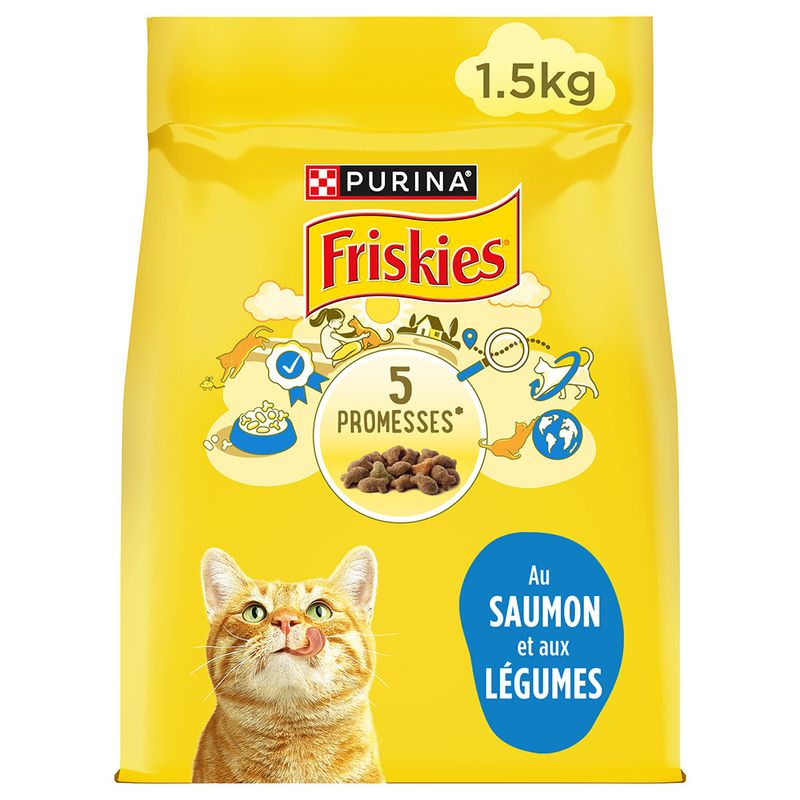 PURINA Friskies Adult saumon, légumes pour chat