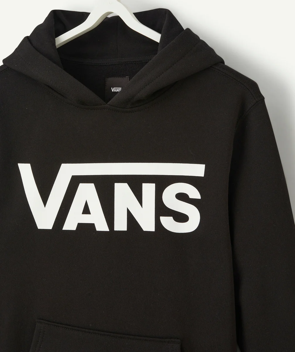 VANSSWEAT À CAPUCHE CLASSIC NOIR AVEC LOGO BLANC