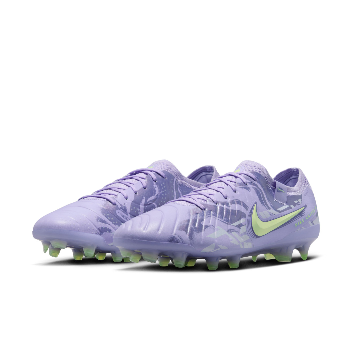 Nike Tiempo Legend 10 Elite Gras Voetbalschoenen (FG) Lichtpaars Lichtgeel