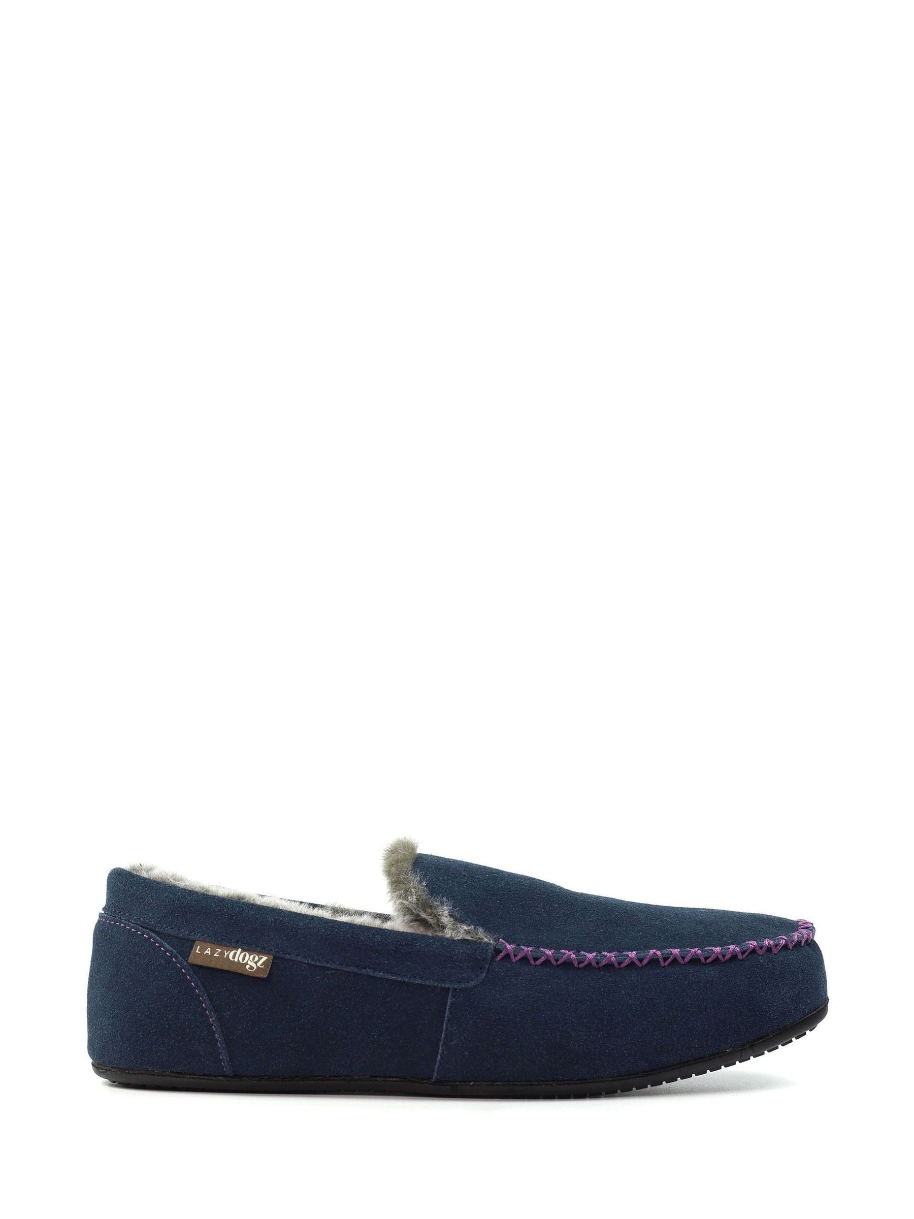 Lazy Dogz Lazy Dogz Blue Henry Mocassin Slippers