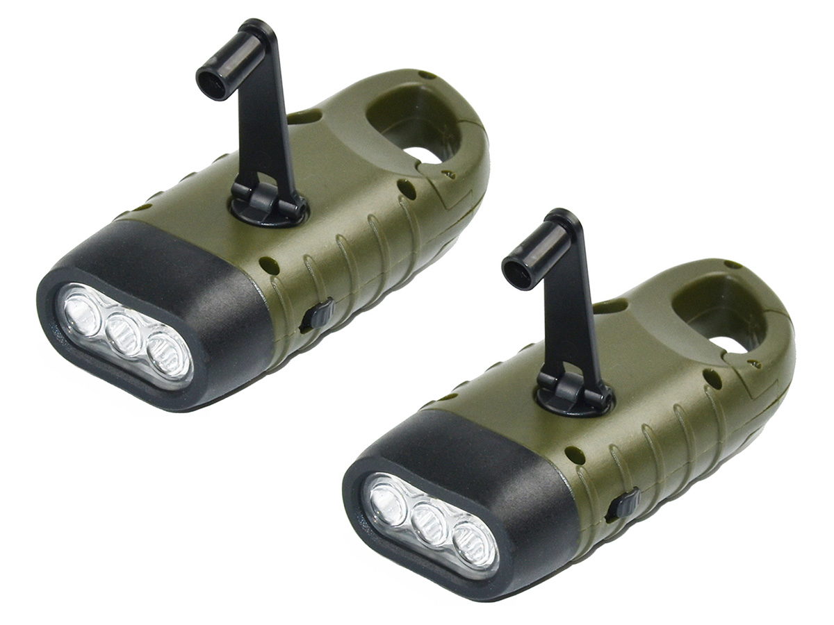 FlinQ opwindbare zaklamp - Set van 2