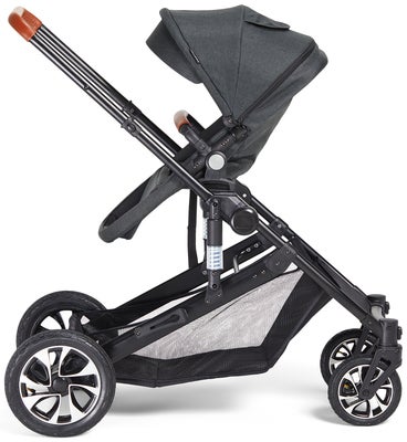 Beemoo Maxi 4 Twin Søskenvogn inkl. Søskensete, Black/Black