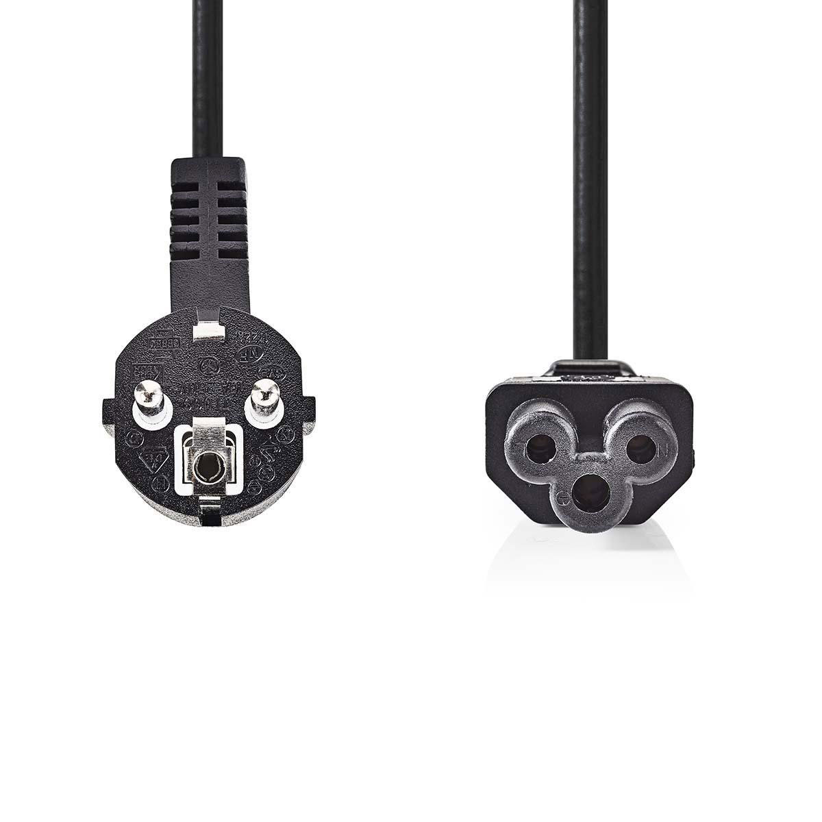 Nedis Câble d'alimentation tripolaire noir - 5 mètres - Coudé