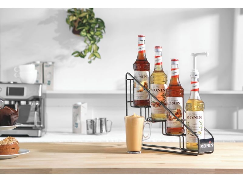 Monin Flaschenträger Flaschen-Display Schwarz Flaschenständer aus schwarz lackiertem Stahl