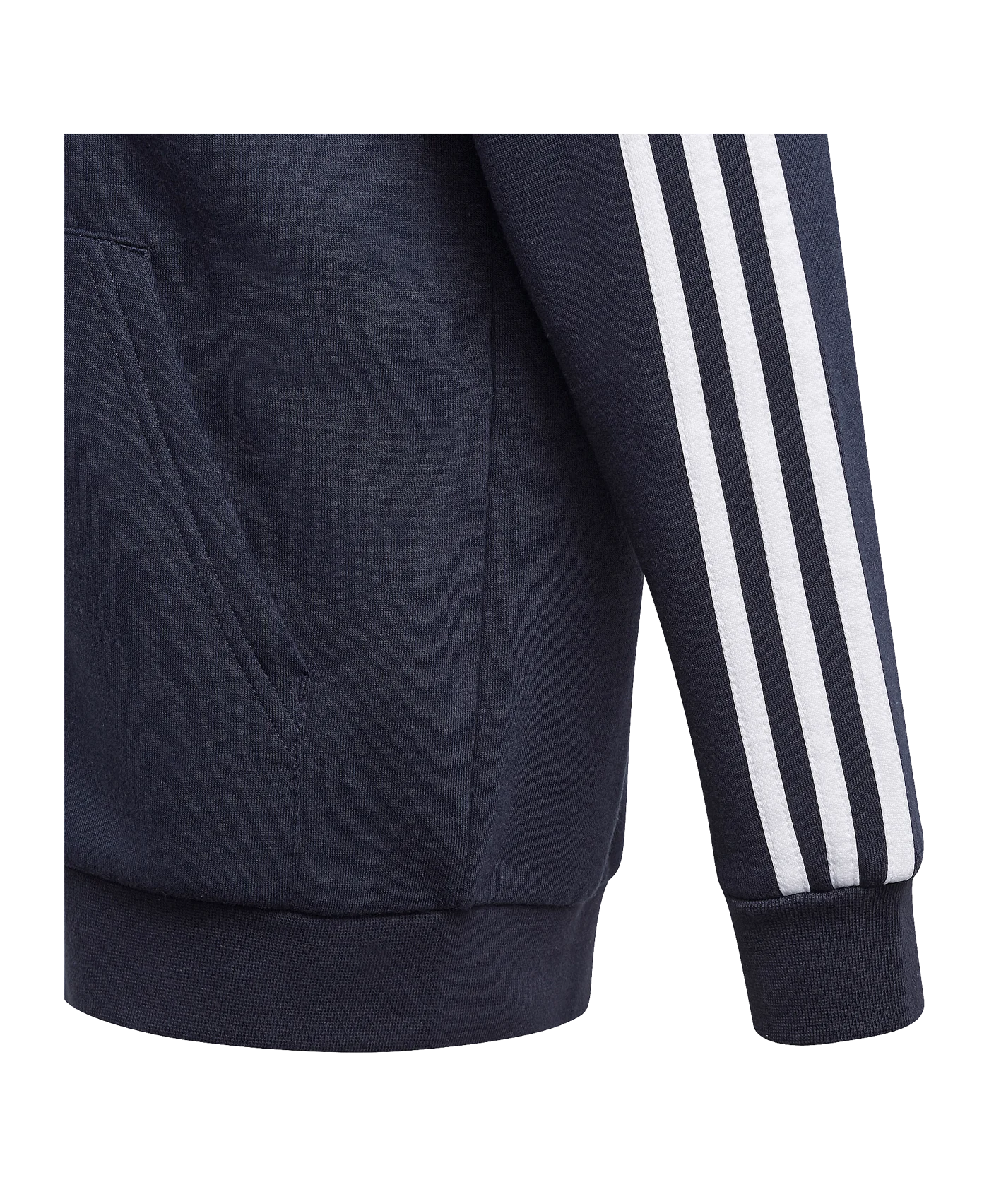 adidas 3S Essentials Kapuzenjacke Kids Blau Weiss