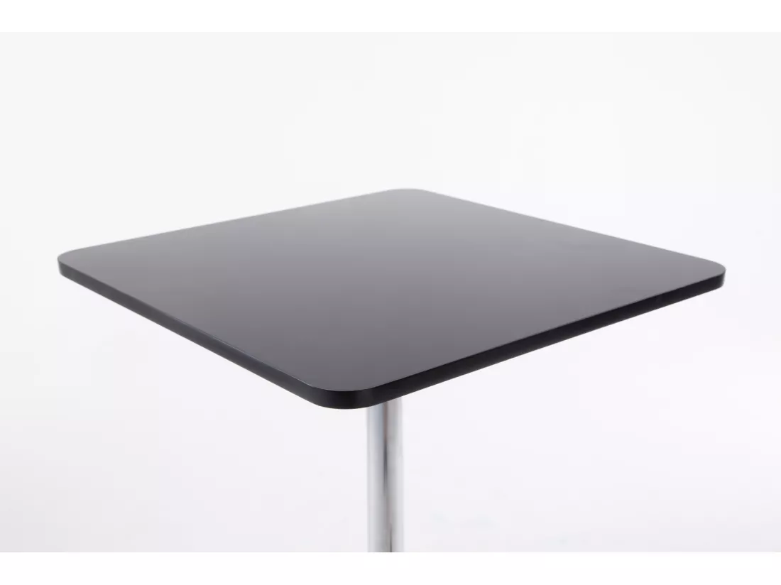 Table haute - carré - Bois - 60 x 60 cm - Noir - eckig
