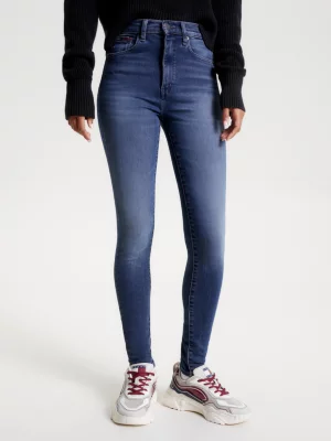 Calça jeans super skinny de cintura alta Sylvia