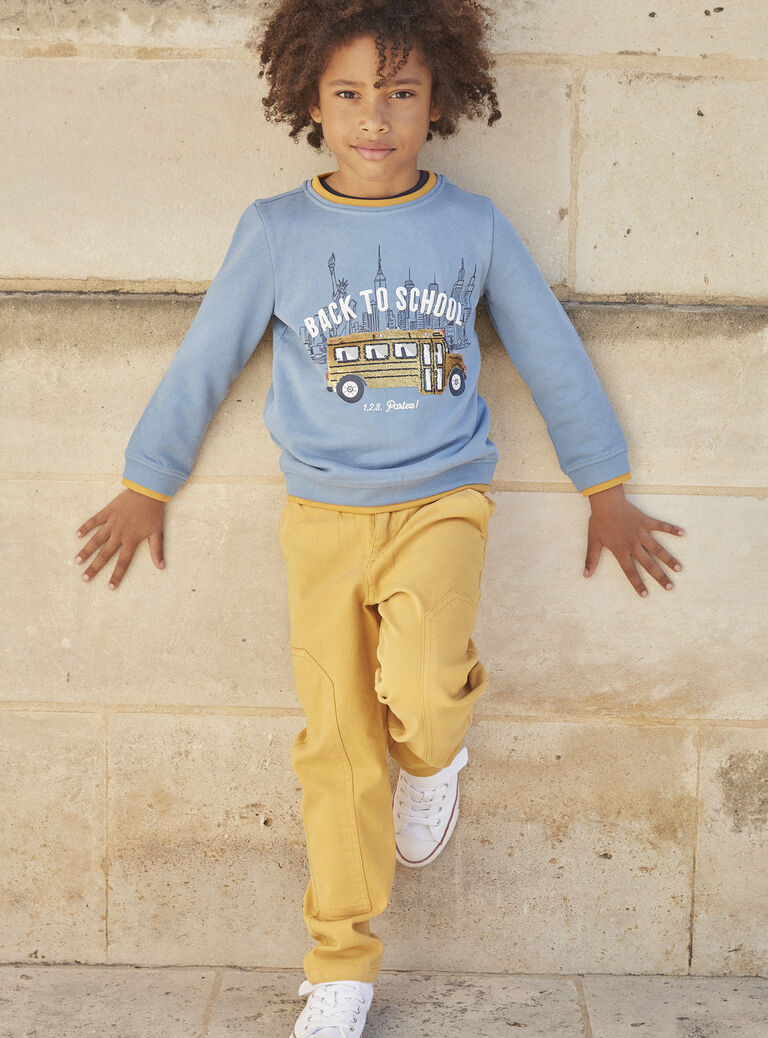 Pantalon droit jaune
