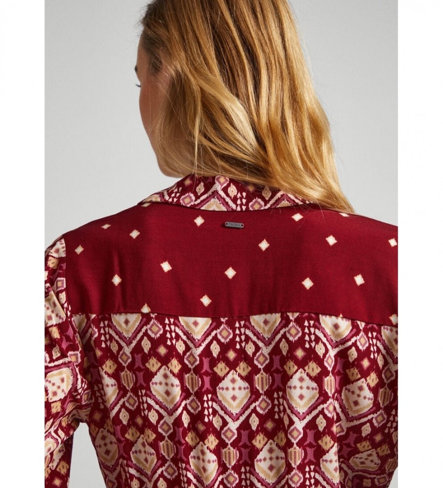 Macacão Pepe Jeans Giry cor vinho
