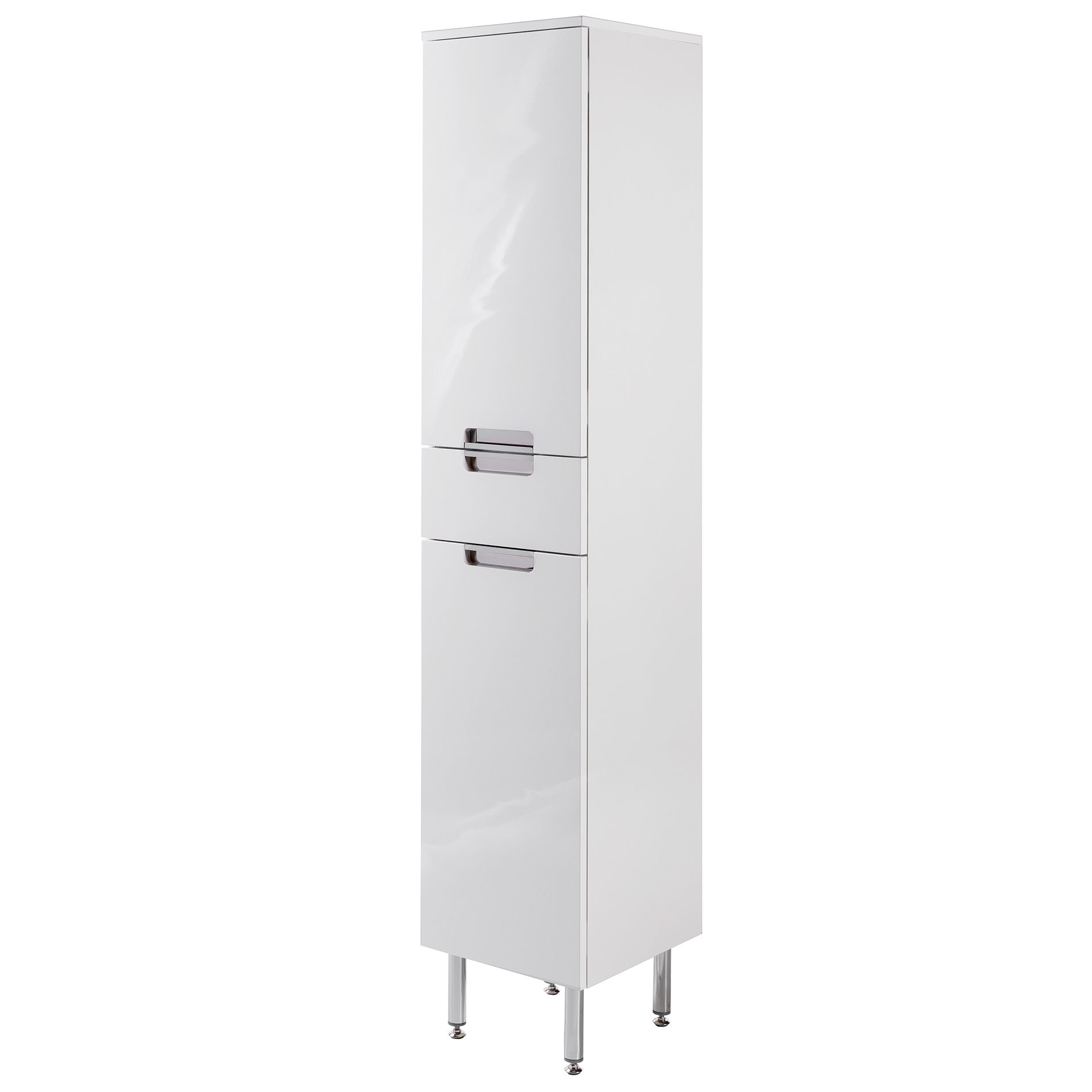 Hochschrank - weiß Hochglanz - 33 cm