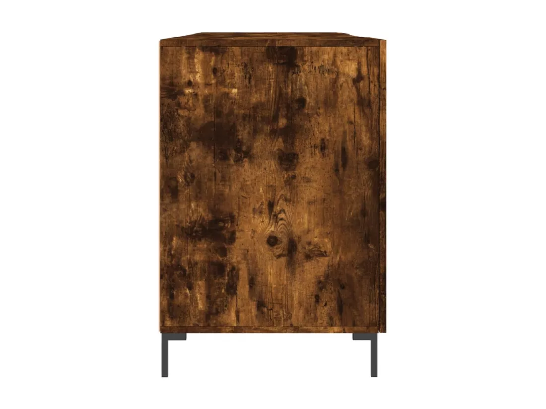 Bureau chêne fumé 140x50x75 cm bois d'ingénierie