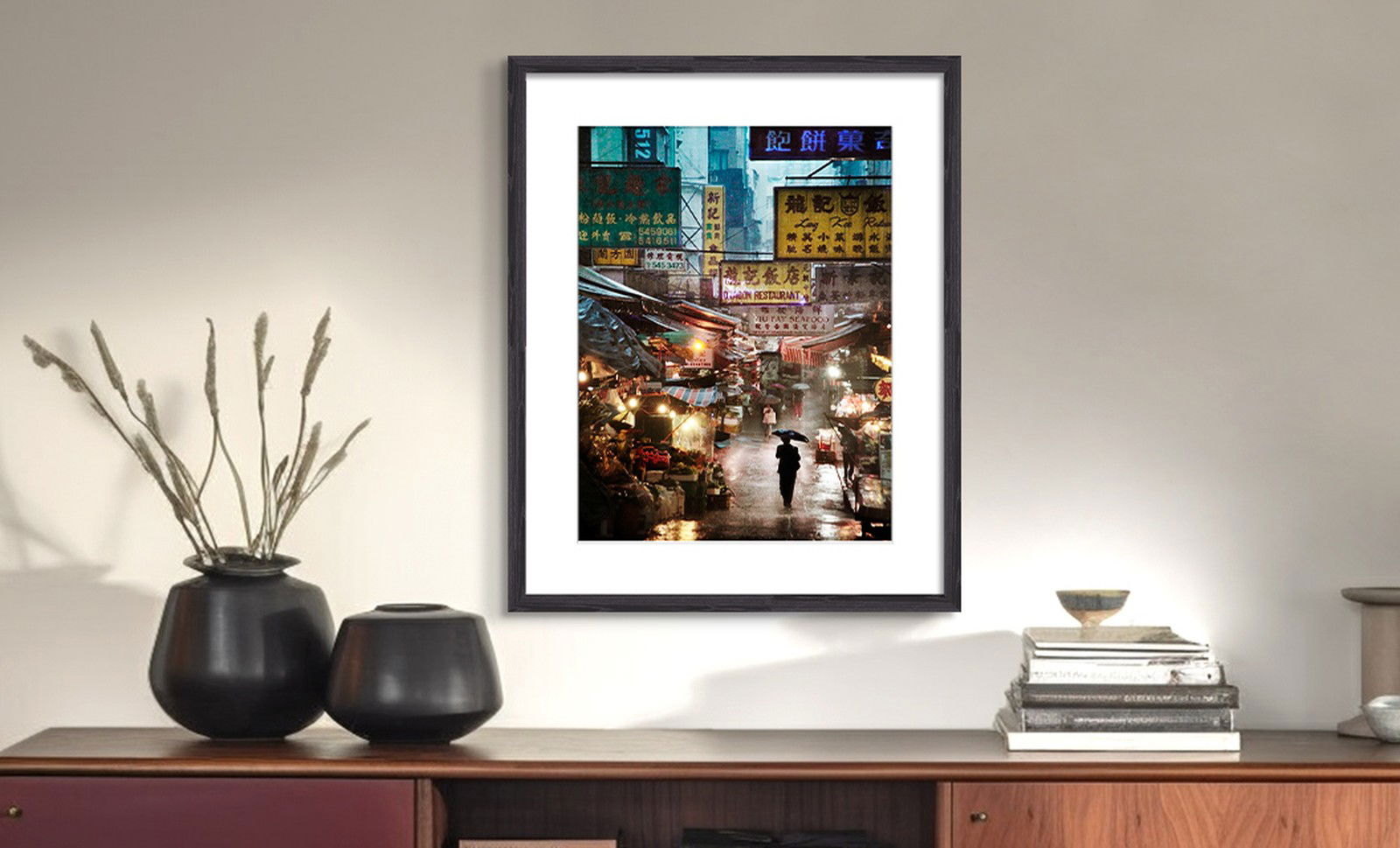 Market in the Rain by Christophe Jacrot - Darlings - Small Limited Edition. 30x40.