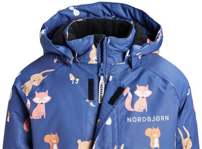 Nordbjørn Ask Vinterjakke, Forrest Animals Blue Indigo