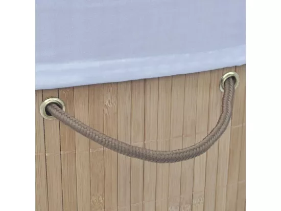 Panier à linge ovale Bambou naturel