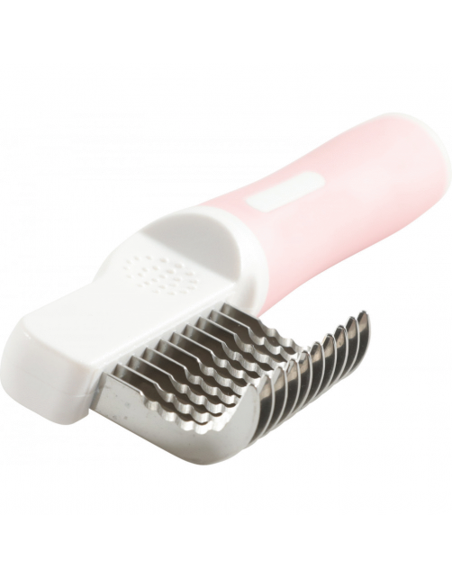 Zolux Anah Cat Getande Kam - Kattenvachtkam - 2.5x6x18 cm Pink Wit For Cat. Long Coats