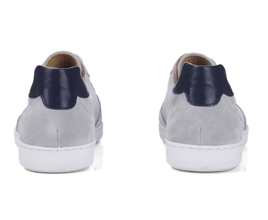 Sneakers homme cuir Velours Gris Clair - BORONIA