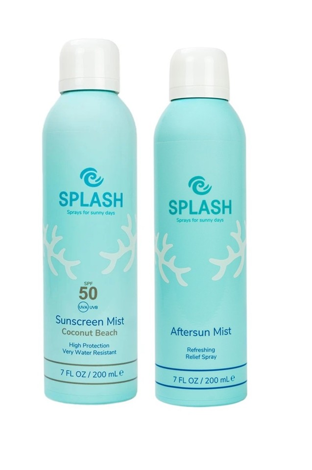 SPLASH - Coconut Beach Sunscreen Mist SPF 50+ 200 ml + SPLASH - Aftersun Mist 200 ml - Solcreme