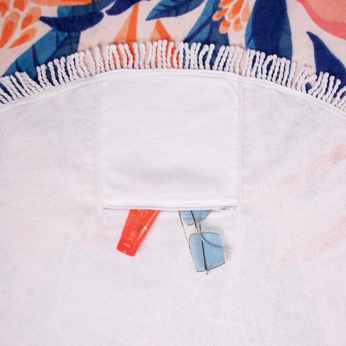 Serviette ronde Bora Bora rose
