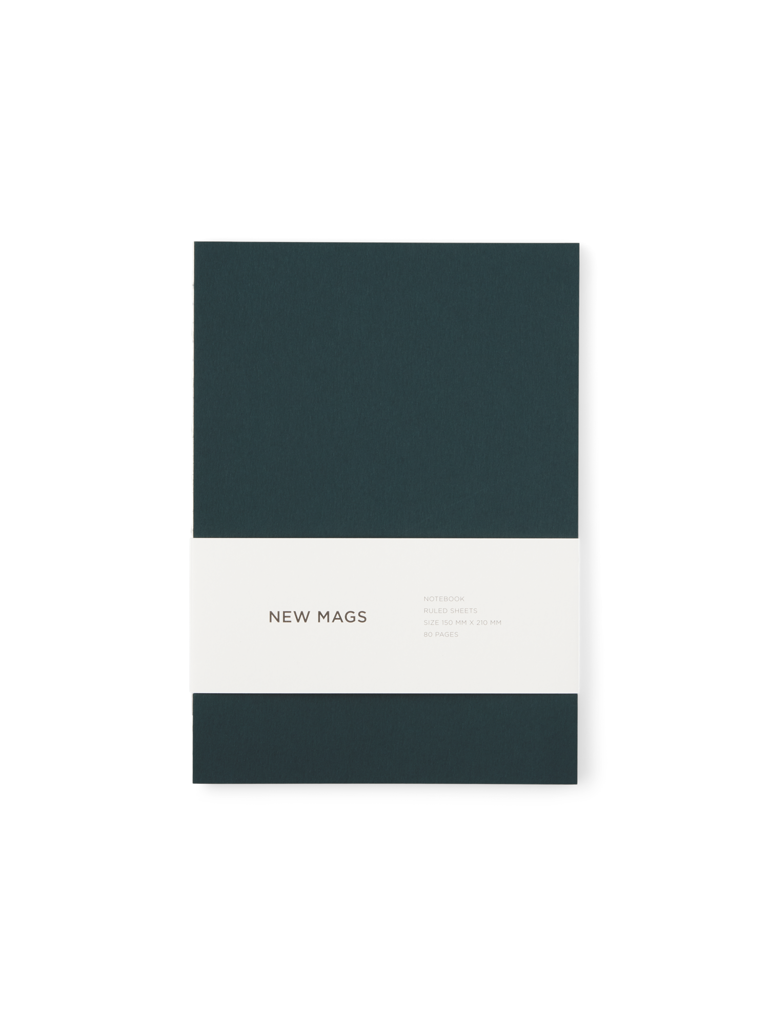 Softcover Notesbog | Papir. 15 x 21 x 0,8 cm. 80 sider.  | Pine Green | New Mags