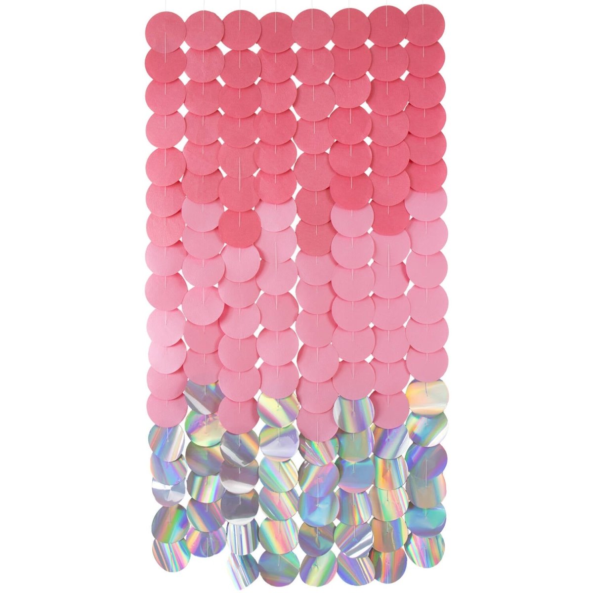 Roze Deurgordijn Zilver 1,7m