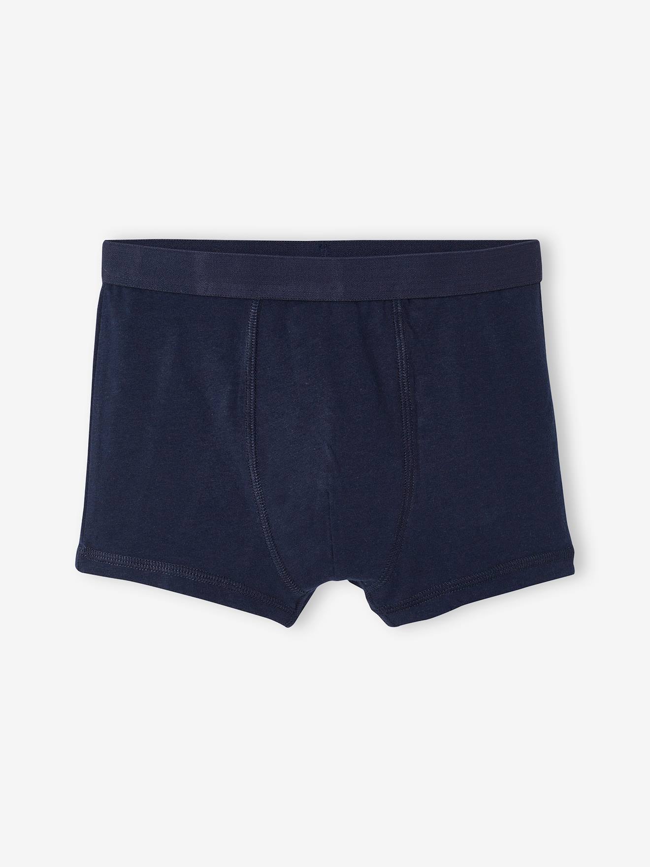 Pacote com 3 cuecas boxer Pokémon® lisas, azul-escuras, com estampas.