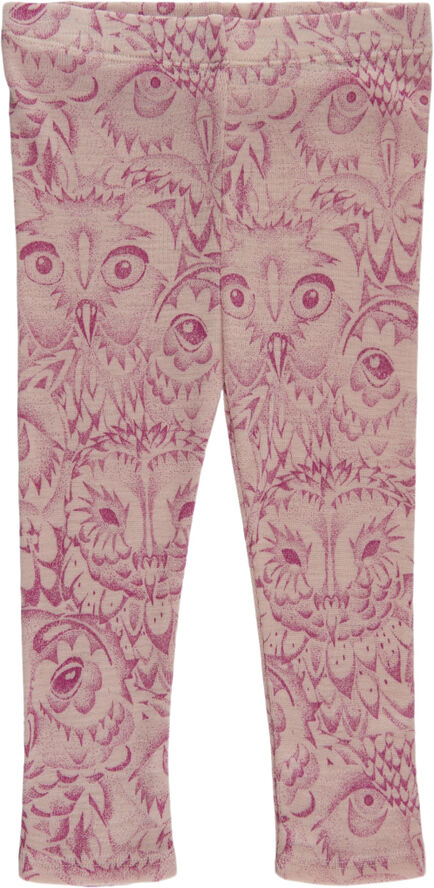 Soft Gallery SGBPAULA OWL WOOL LEGGINGS Cameo rose