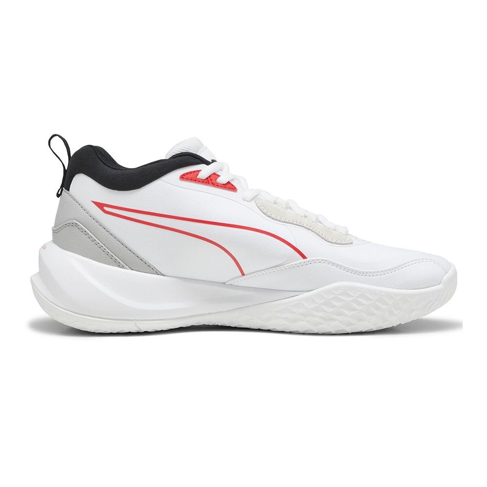Puma PLAYMAKER PRO PLUS - Chaussures de basketball Homme white/for all time red
