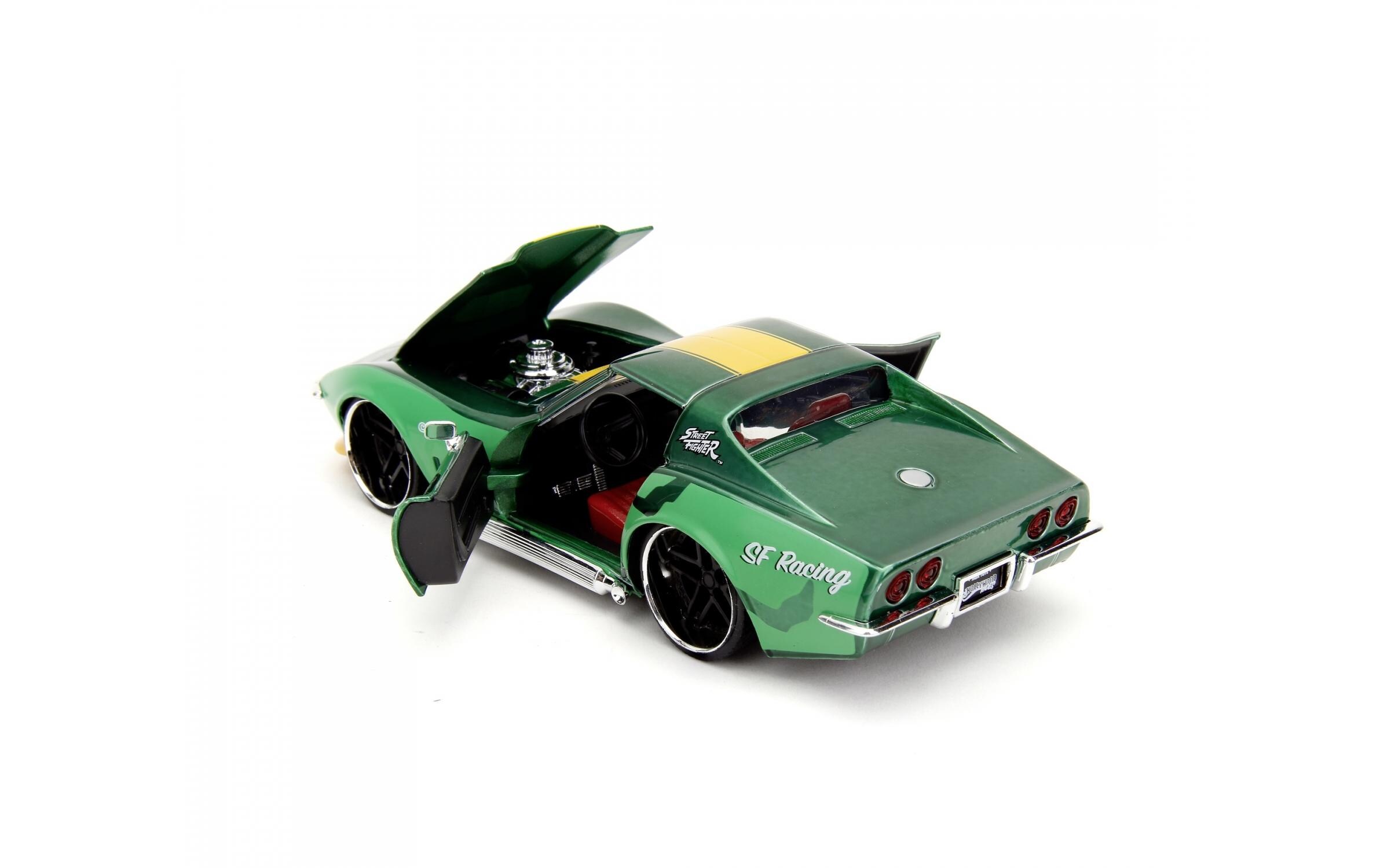 Chevrolet Corvette Stingray ZL1 Street Fighter 1:241969 Chevy Corvette Stingray ZL1 Modellauto mit Cammy White Figur