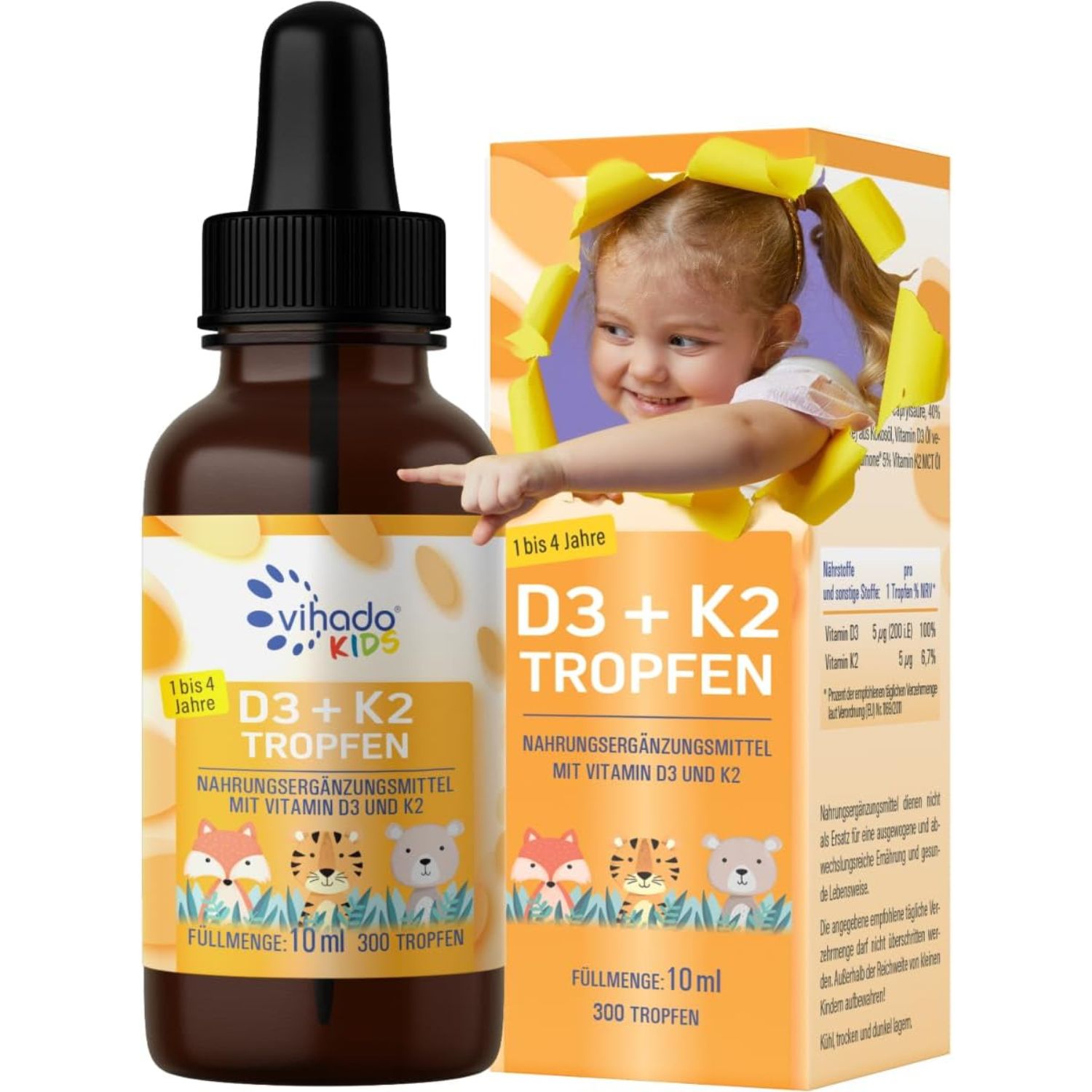 Vihado Vitamin D3 + K2 für Kinder