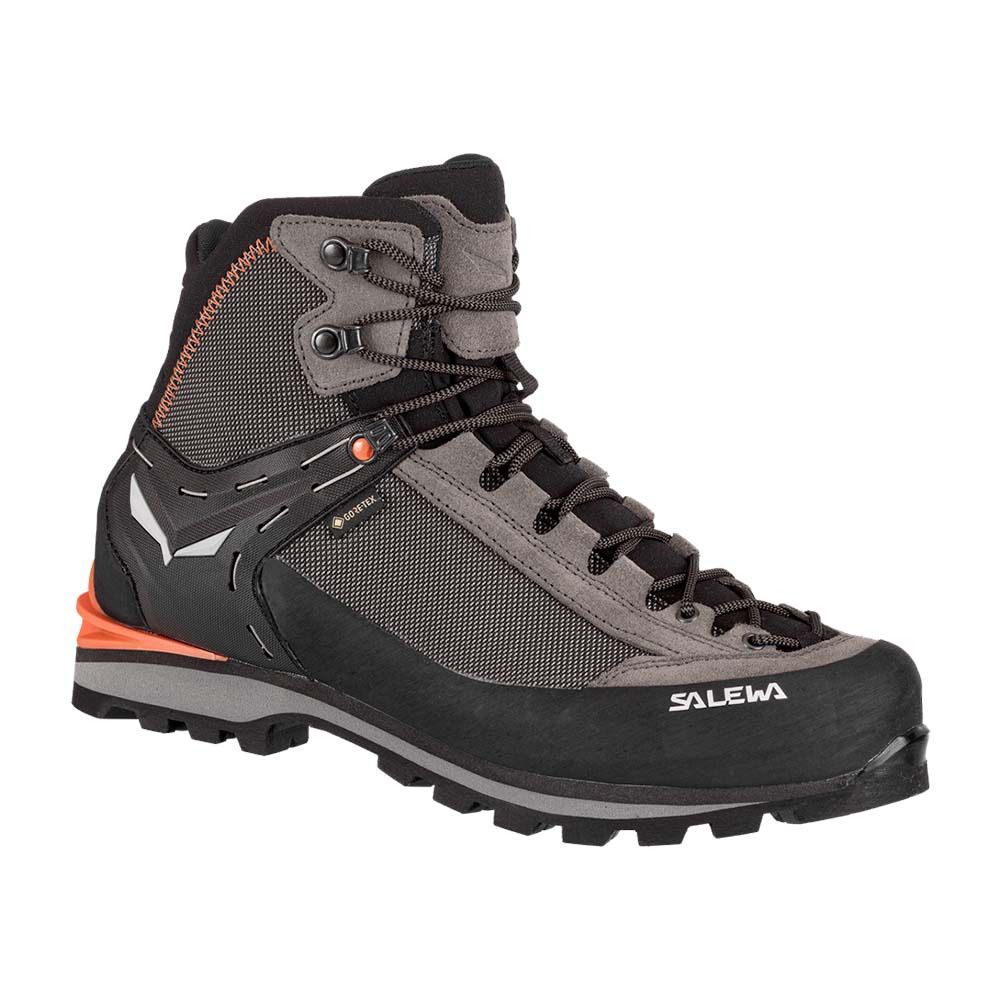Salewa MS CROW GTX - Chaussures alpinisme Homme wallnut/fluo orange