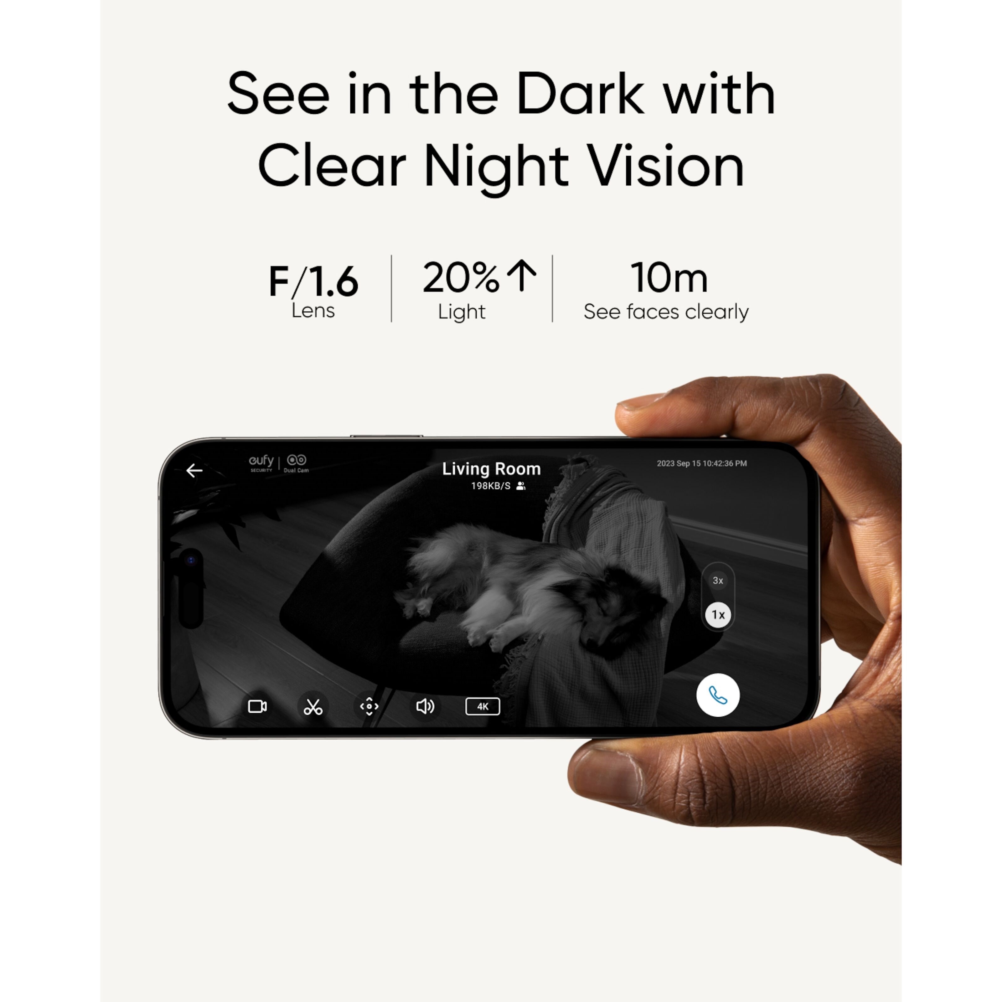 Eufy Indoor Cam S350 Trådløst overvåkingskamera