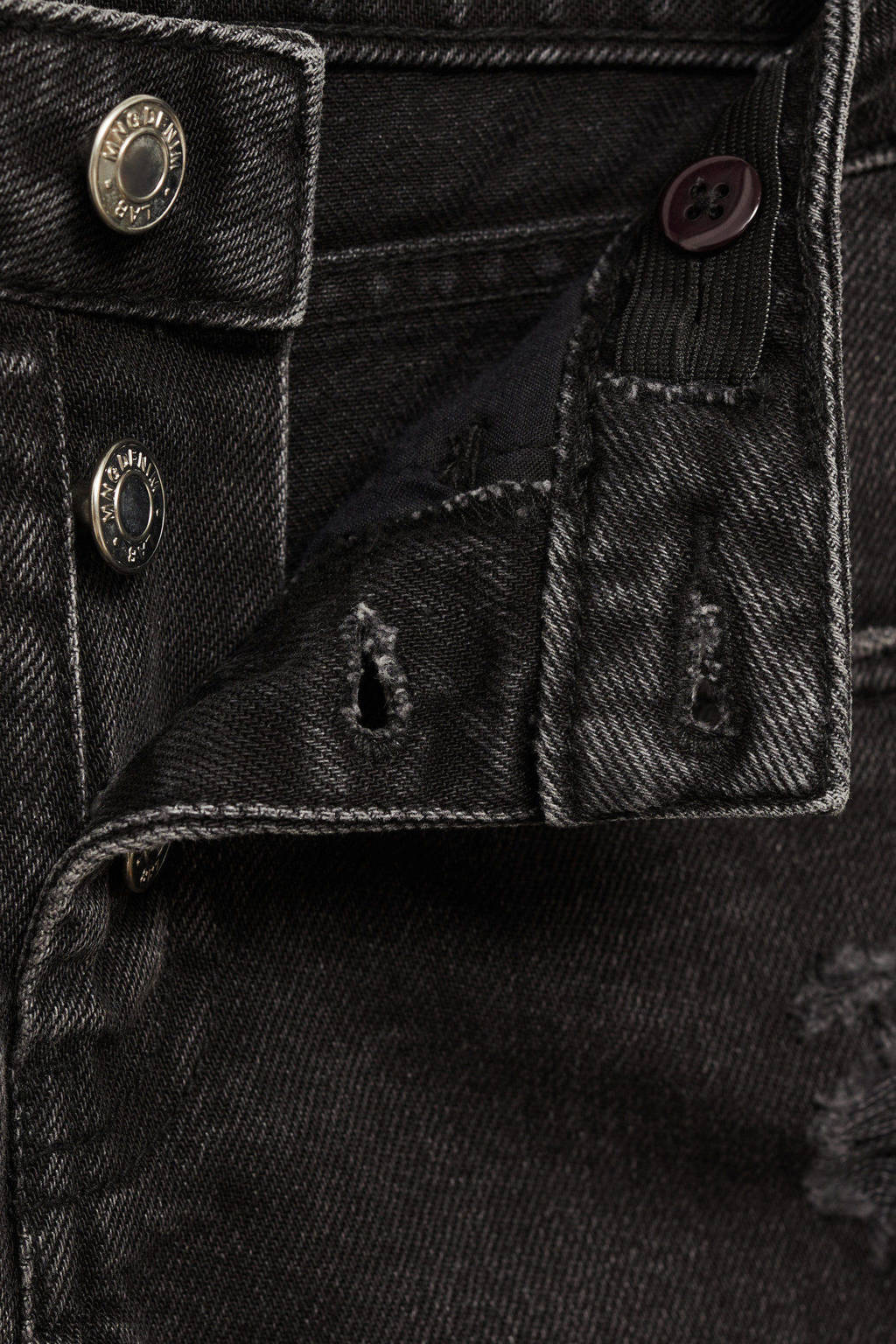 Mango Kids mom jeans black denim