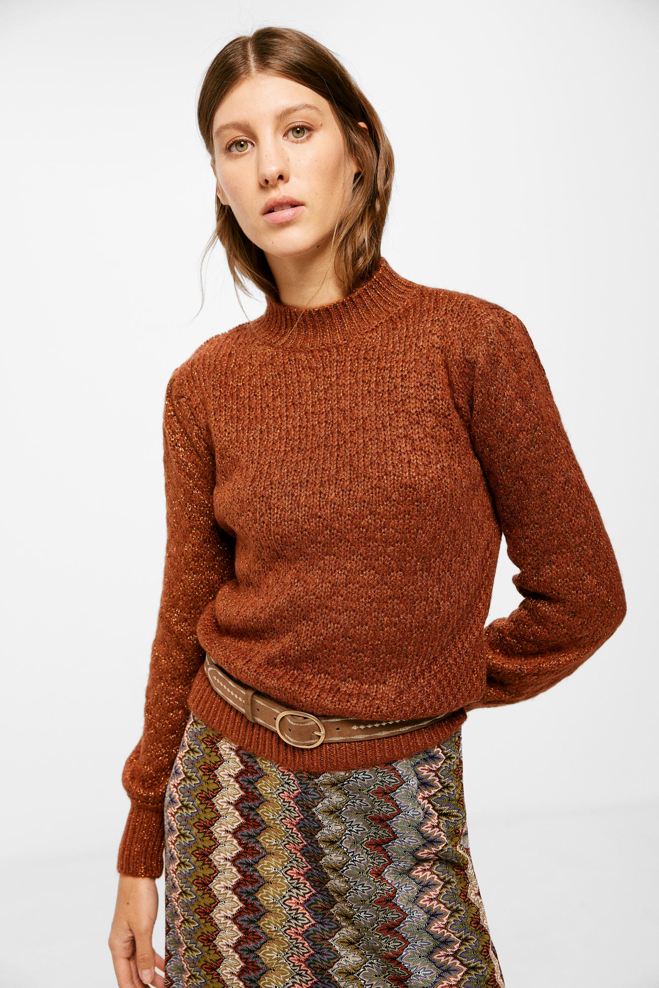 Jersey de estrutura de lã lurex