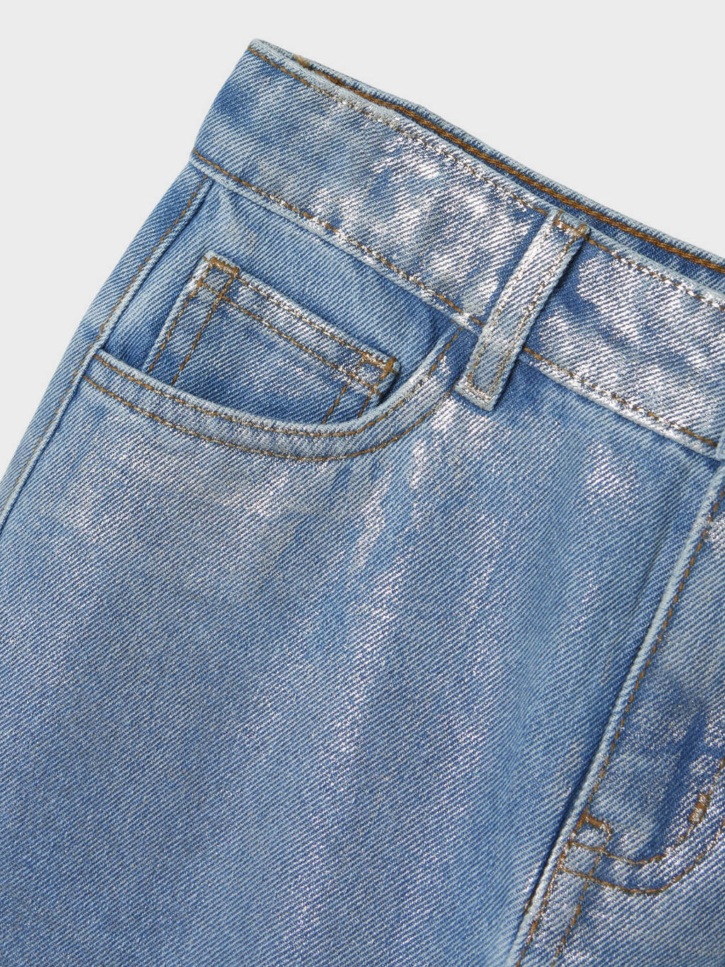 NAME IT coated spijkerrok NKFROSE light blue denim