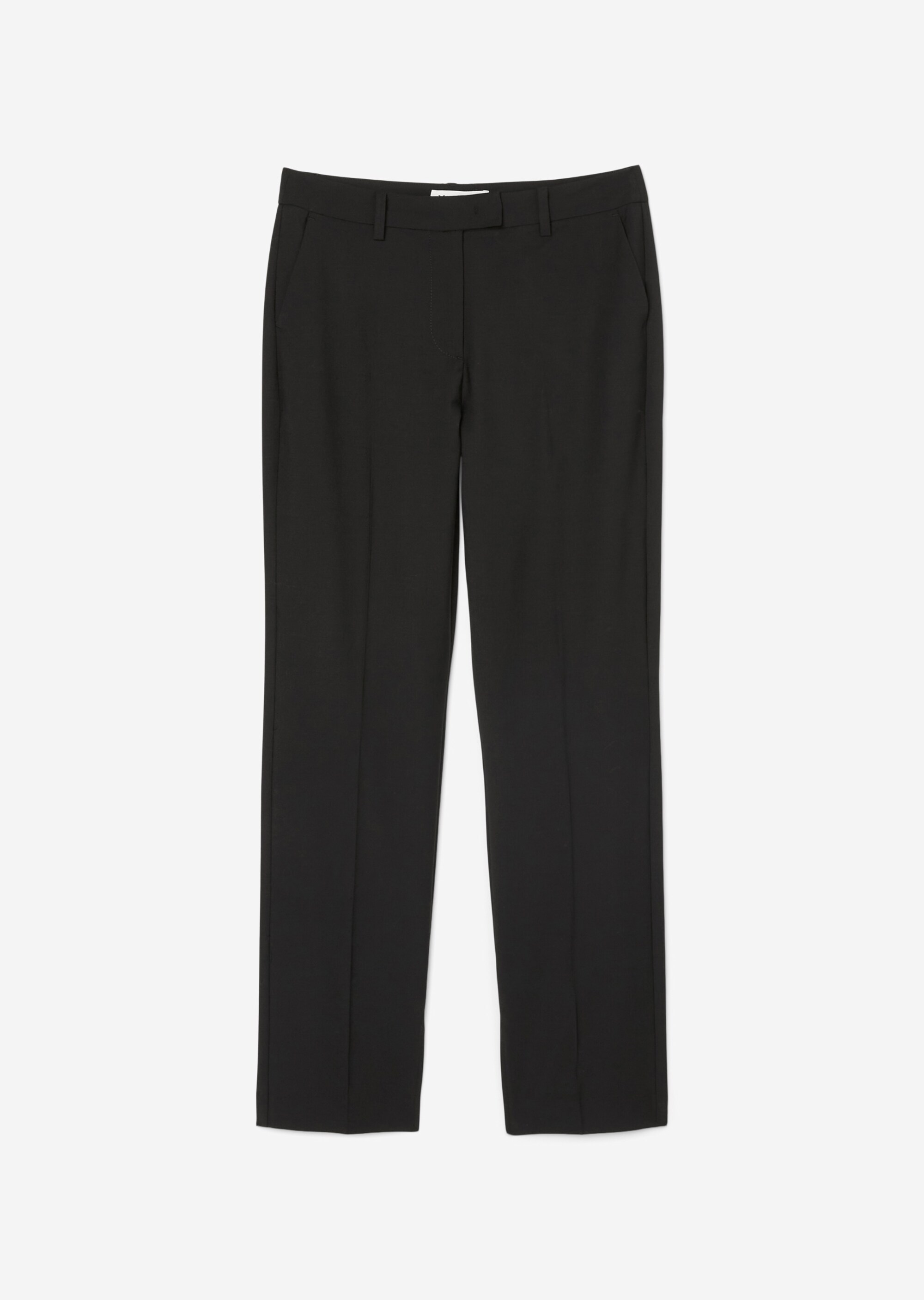 Tailored Pants mit Saum-Schlitzen aus Wolle-Mix-Stretch