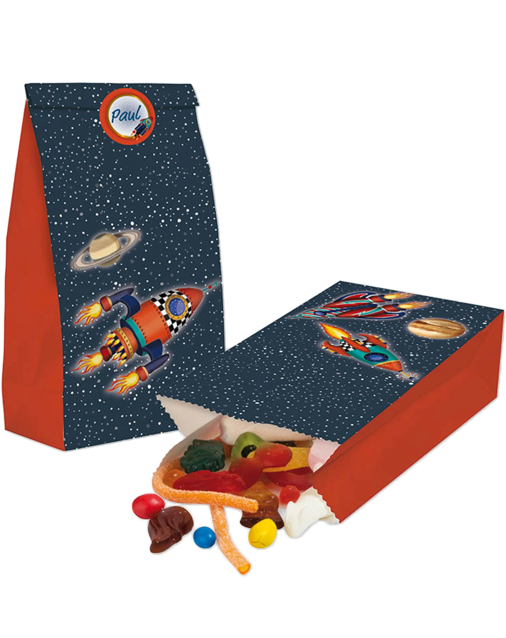 Geschenktüte TAPIRELLA RAKETE 8er Set mit Stickern