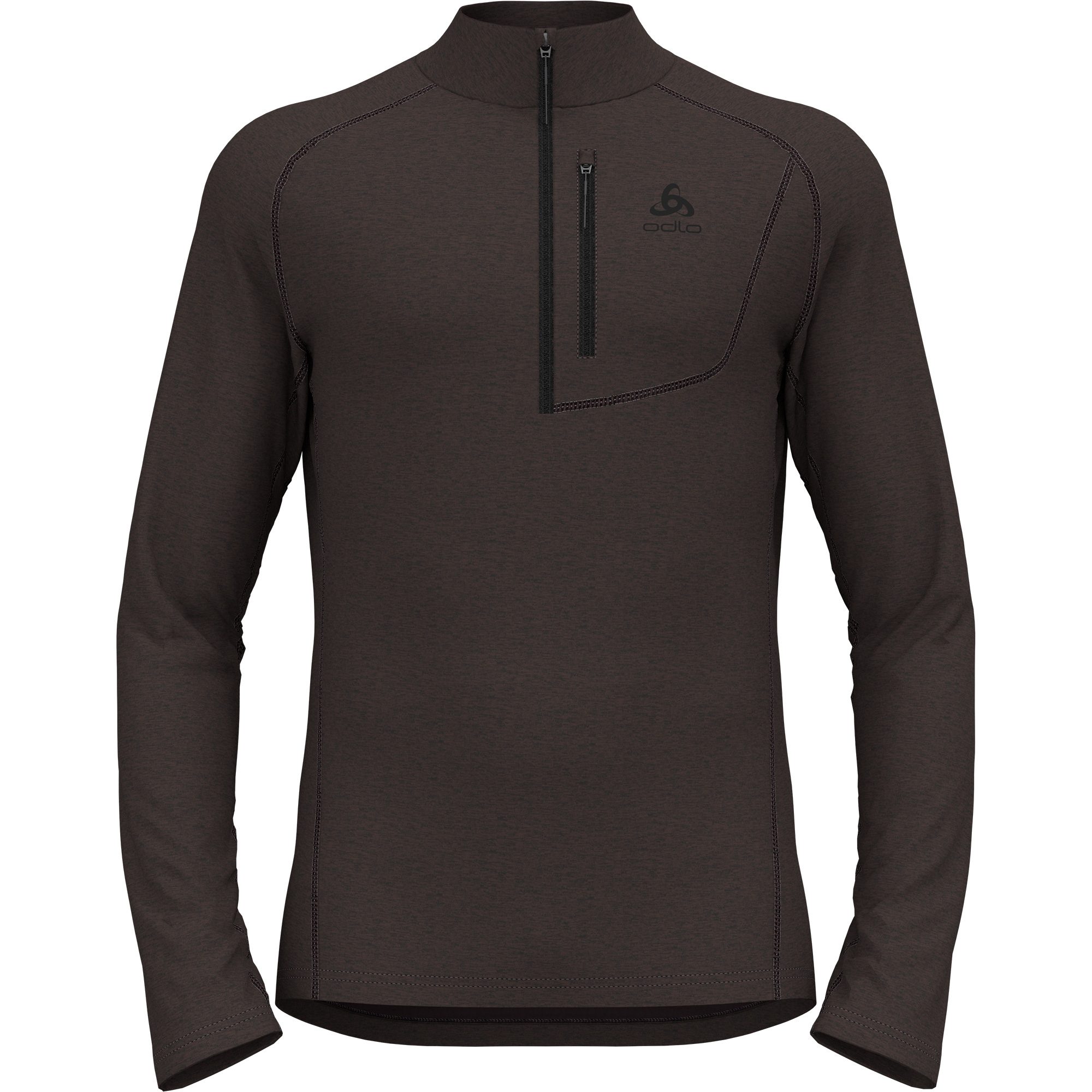 Odlo Tencia 1/2 Zip Midlayer Herren fudge melange