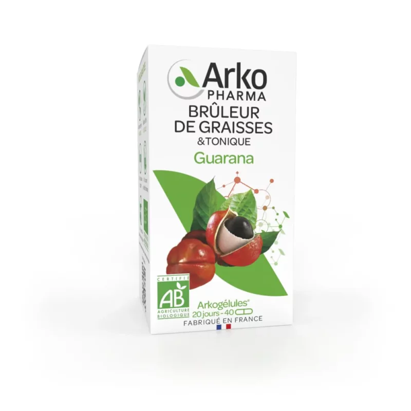 Arkogélules Brûleur de Graisses et Tonique Guarana Bio - 40 Gélules