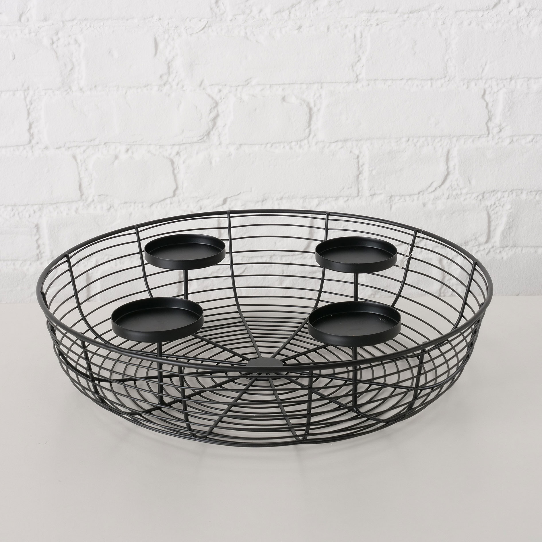 Kerzenleuchter - schwarz - Eisen - Ø 36 cm