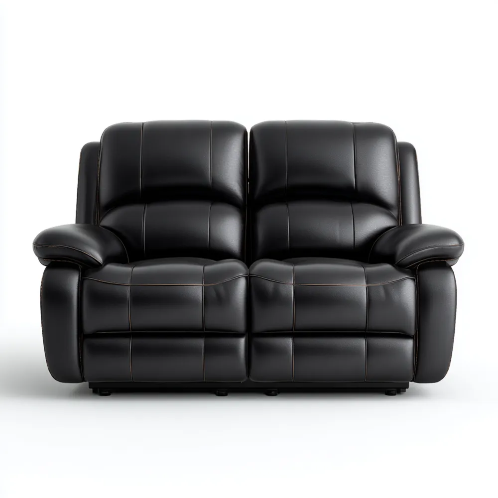 2-Sitzer-Sofa 140x85x90 cm Kunstleder Schwarz – Modernes Design