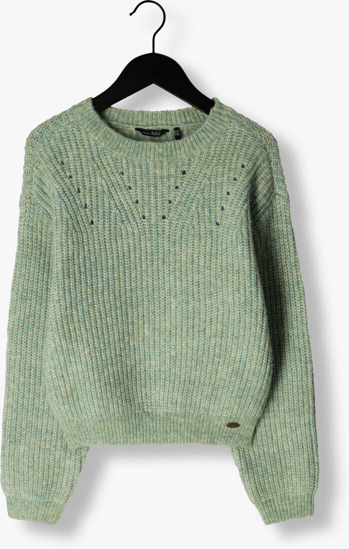 NOBELL groene nobell trui kesan girls melange knitted sweater green