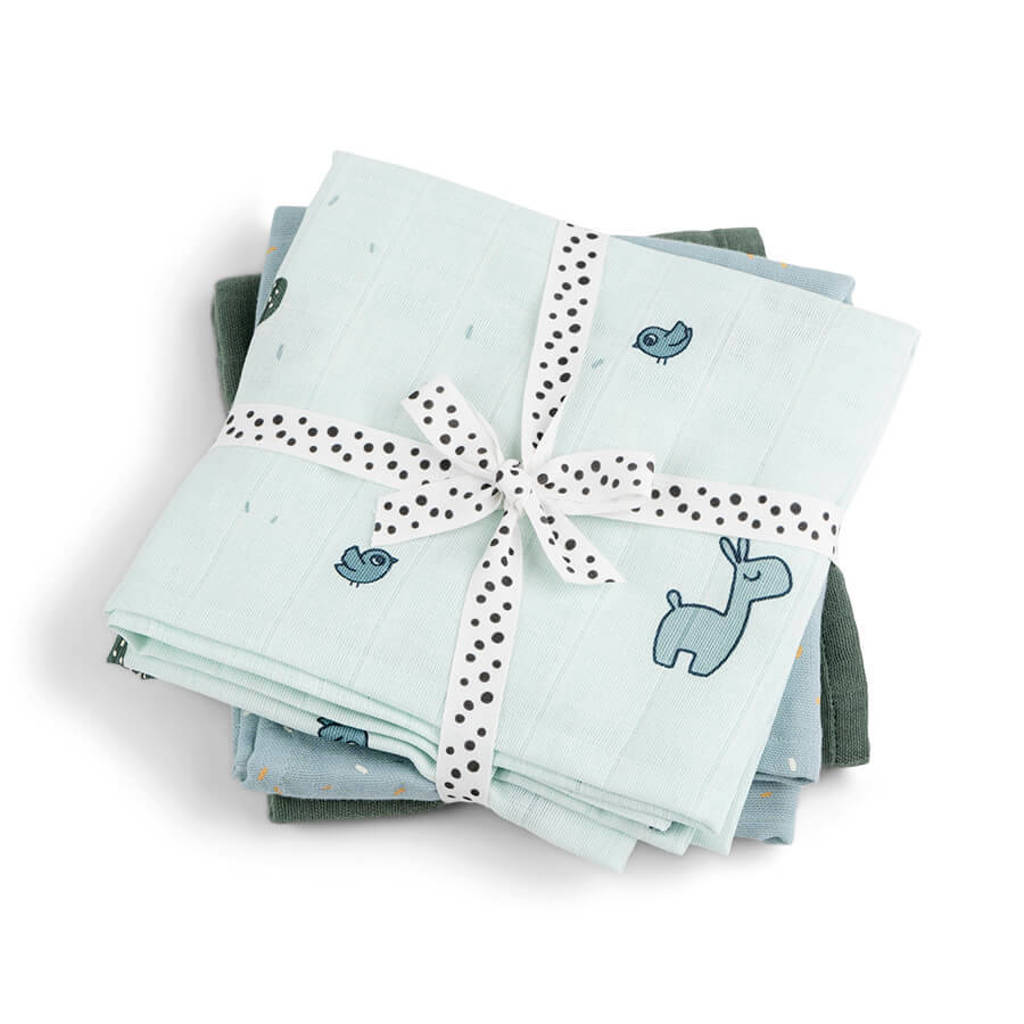 spuugdoekje - set van 3 blauw