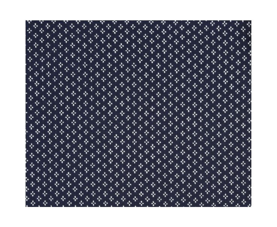 Chemise imprimée navy motifs beiges - Col français - ALPHONSE